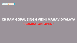 Ch Ram Gopal Singh Vidhi Mahavidyalaya, Kanpur - Admission, Ranking, Courses, Facilities, Fee Structure, Website, 2024-25