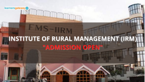 Institute of Rural Management (IRM), jaipur - Admission, Ranking, Courses, Facilities, Fee Structure, Website, 2024-25