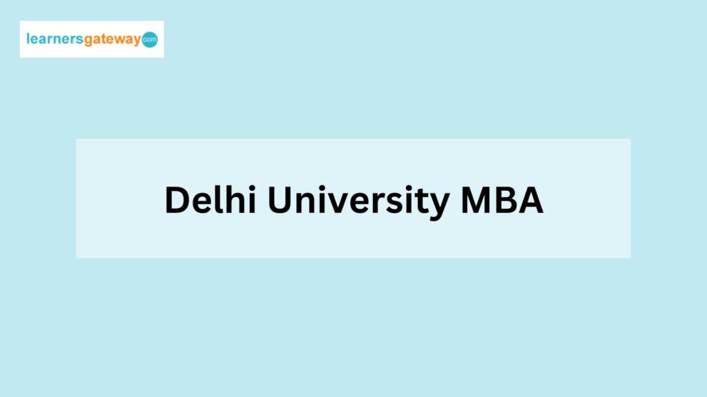 Delhi University MBA Admission